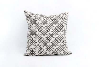 Cream and black print